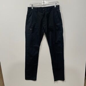 J. Crew 484 Slim Stretch Chino Pants Mens 30x32 Black‎ Side Zip Flat Front